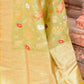 Joban Fashion Light Green Banarasi Katan Pure Handloom Banarasi Silk Saree | Swadesiicart