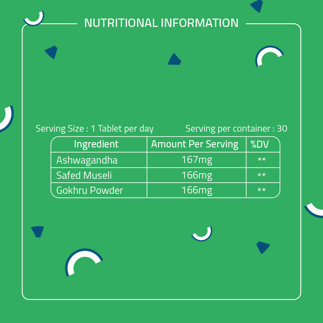 Laurik Ashwagandha Tablets With 5% Withanolides Ashwagandha For Natural Vitality For Men & Women | Swadesiicart