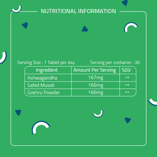 Laurik Ashwagandha Tablets With 5% Withanolides Ashwagandha For Natural Vitality For Men & Women | Swadesiicart