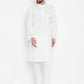 Even Apparels White Color Pure Cotton Band Collar Men's Kurta | Swadesiicart