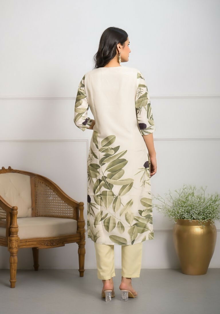 Festive Wear Ethnic White frencs crepe With Cotton Lining Stitched Suit With Dupatta - Tanisha | Swadesiicart