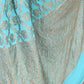 Joban Fashion Teal Green Crepe Chiffon Pure Handloom Banarasi Silk Saree | Swadesiicart