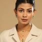 Nuyug 18k Trio Pendant Gold Anti Tarnish Necklace | Swadesiicart
