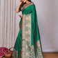 Joban Fashion Green Woven Banarasi Silk Sarees | Swadesiicart