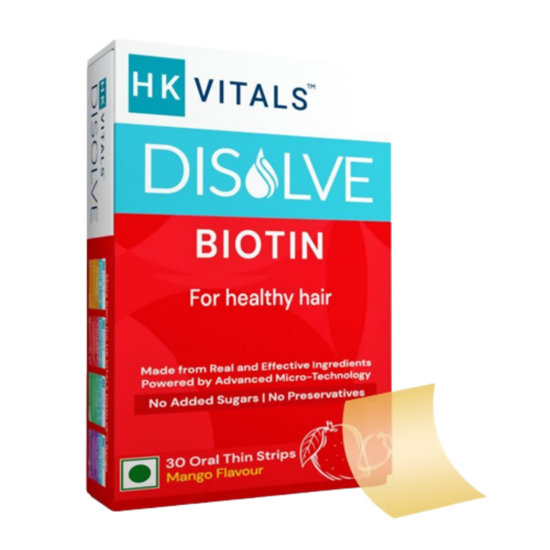 HK Vitals Disolve Biotin Strips - Mango Flavour | Swadesiicart