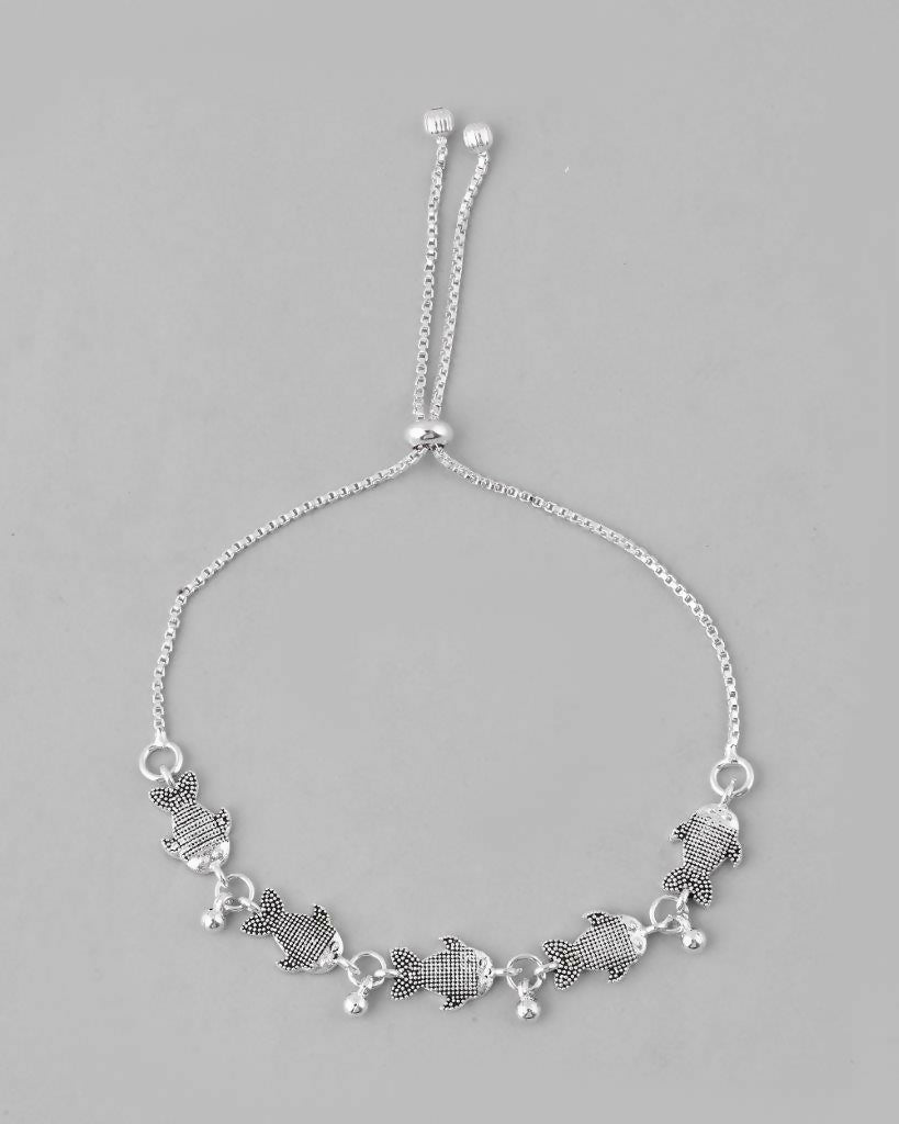 VOJ Set of 2 Traditional Fish Shapped Designer Anklet - Swadesiicart