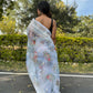 Vamsee White Organza Saree - Swadesiicart