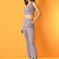 Myshka Women's Lavender Solid Top With Trousers - Swadesiicart
