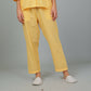 Breathables Women Cotton Checks Night Suit Shirt And Pants Co-Ord Set I Night Wear-Yellow
