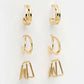 NVR Women Gold-Toned Circular Hoop Earrings | Swadesiicart