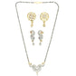 AanyaCentric Gold-Polished Mangalsutra with Pendant, 2 Pair Earrings