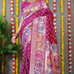 Jyoti Fashion Women's Magenta Banarasi Silk Zari Woven Saree with Blouse | Swadesiicart