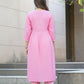 BulBul Arushi Pink Rayon Kurta Set with Lucknowi Work - Swadesiicart