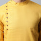 Even Apparels Yellow Color Pure Cotton Men's Kurta With Side Placket (MMS1130) | Swadesiicart