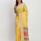 Shree Shyam Fashion Linen Cotton Yellow Saree