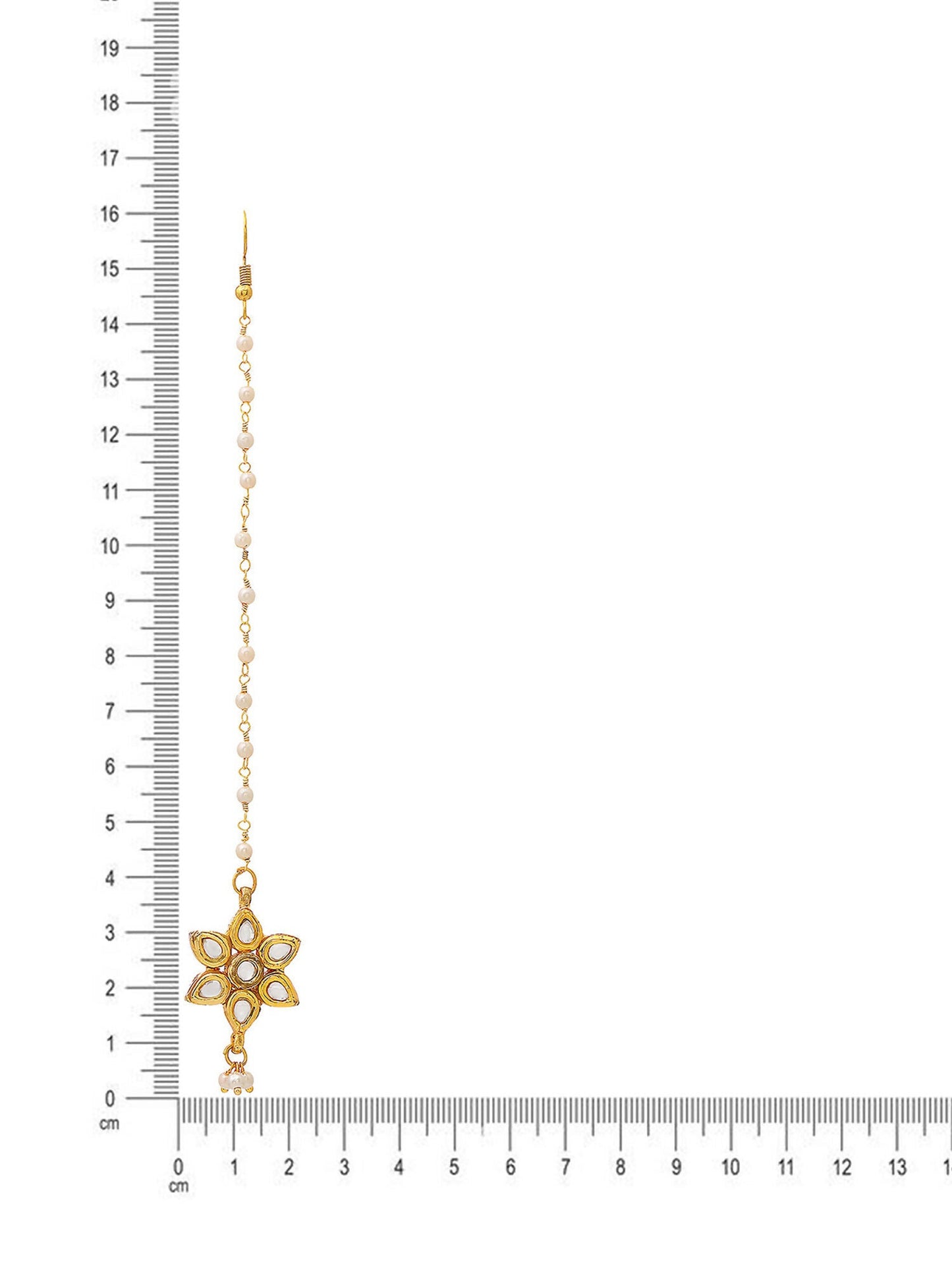 Ruby Raang Gold Flower Kundan Maang Tikka | Swadesiicart