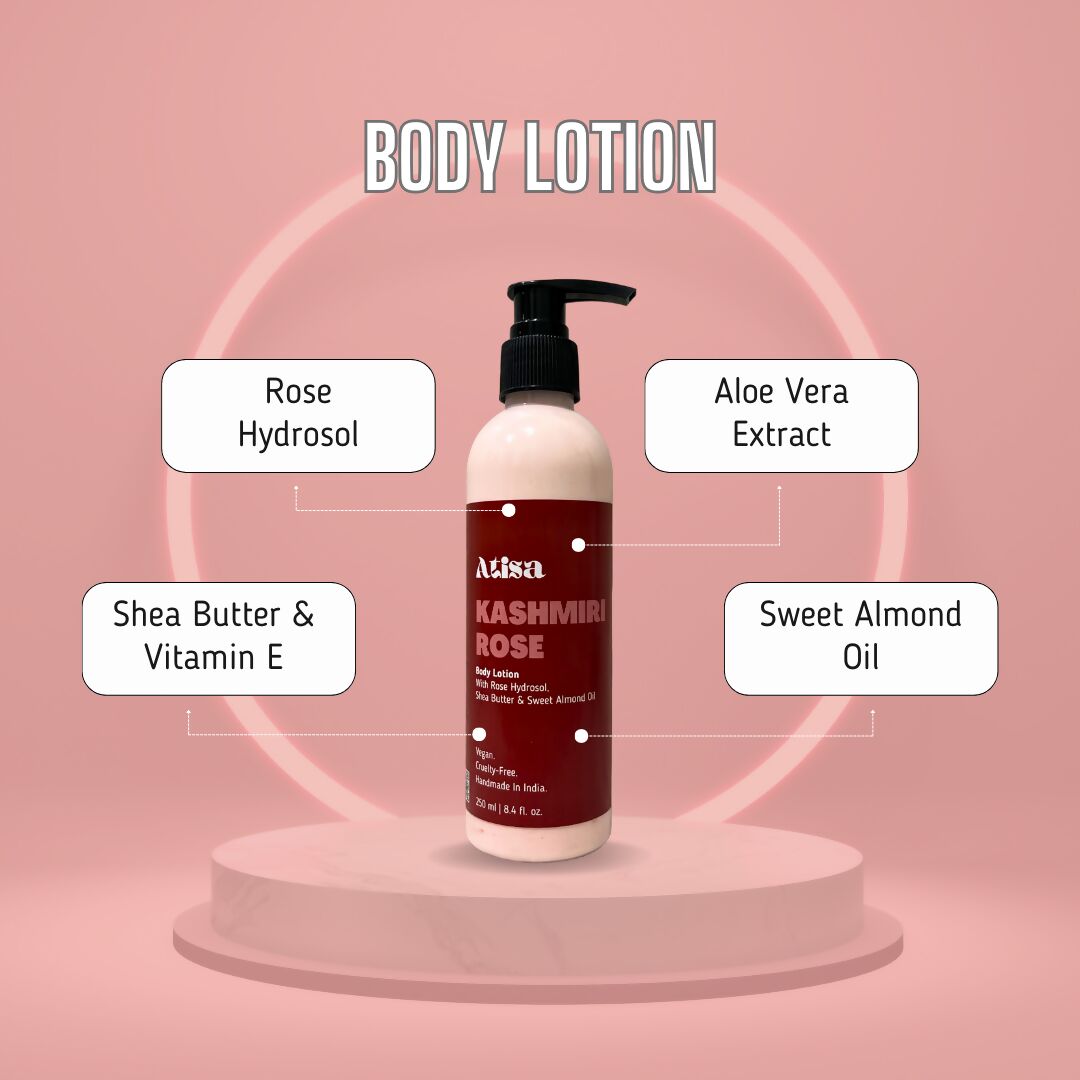 Atisa Kashmiri Rose Body Lotion | Swadesiicart