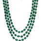 Long Layered Green Neckpiece wtih Kundan Studs Jewellery Set (Green) - Ruby Raang - Swadesiicart