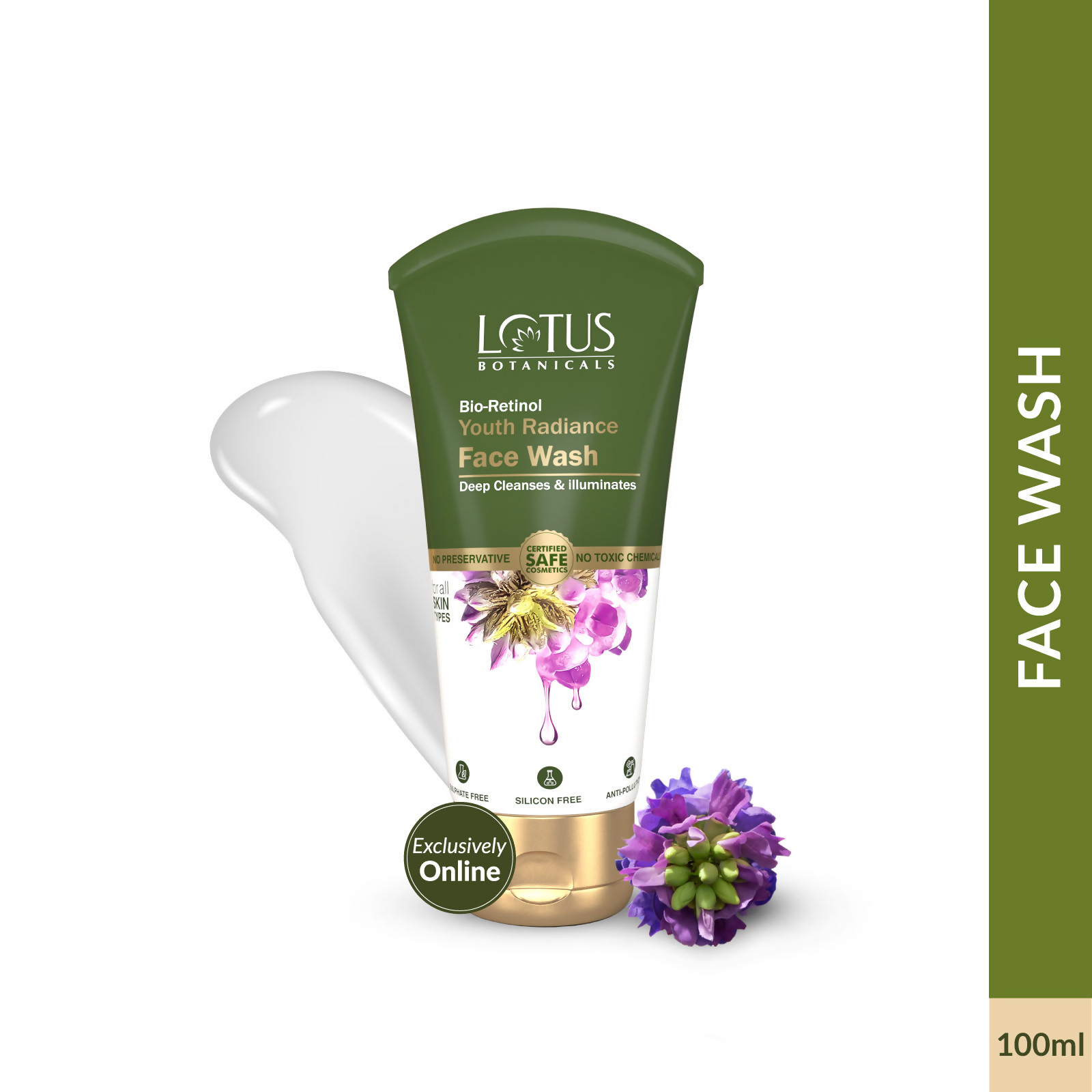 Lotus Botanicals Bio-retinol Youth Radiance Face Wash | Swadesiicart