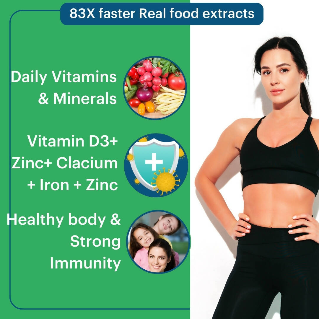 Laurik Multivitamin Supplements For Women | Vitamin A, C, D ,E With B Vitamins, Iron, Zinc And Calcium Tablets | Swadesiicart