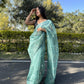 Vamsee Naina Green Organza Saree - Swadesiicart