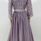 Lorenvalley Fashion Lavender Chinon Embroidery With Sequince Work Gown Stitched | Swadesiicart