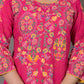 Juniper Women's Pink Thread Embroidered Liva Rayon Kurta With Sequins & Beads - Swadesiicart