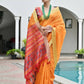 Vishnu Weaves Women's Mustard Raw Silk Patola Zari Woven Saree with Blouse - Swadesiicart