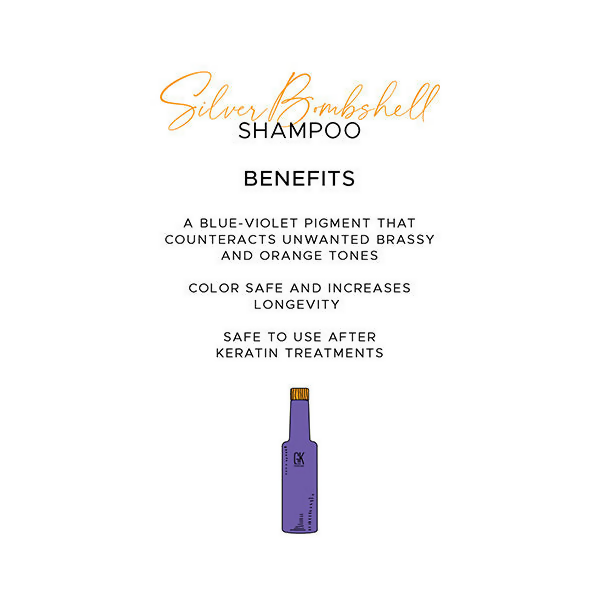 GK Hair Silver Bombshell Shampoo For Blonde & Color | Swadesiicart
