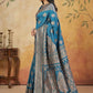 Shree Shyam Fashion Teal Silk Blend Saree