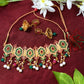 Mominos Fashion Johar Kamal Women Gold-Polished Brass Finish Meena & Pearls Work Choker | Swadesiicart