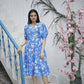 Aayaa Designer Printed One Piece Dress - Multi Color