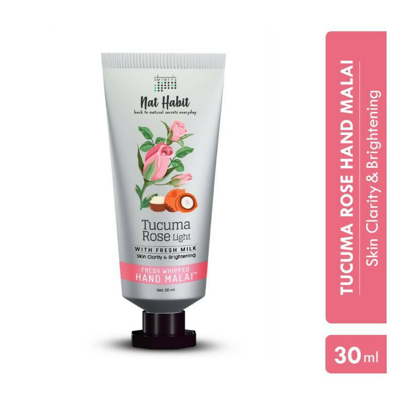 Nat Habit Tucuma Rose Light Hand Malai Cream - Swadesiicart