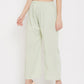 Wahe-NOOR Women's Pista Green Straight Solid Palazzo | Swadesiicart