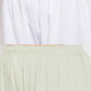 Wahe-NOOR Women's Solid White & Pista Green Rayon Palazzo (Set Of 2) | Swadesiicart