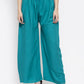 Wahe-NOOR Women's Solid Turquoise & Pista Green Rayon Palazzo (Pack Of 2) | Swadesiicart