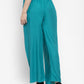 Wahe-NOOR Women's Solid Turquoise & Pista Green Rayon Palazzo (Pack Of 2) | Swadesiicart