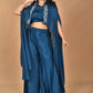 Morchari Women And Hand Embroidery Palazzo Set-Blue - Swadesiicart