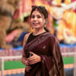 Exclusive Collection Beautiful Brown Pure Cotton Woven Handloom Saree With Running Blouse Piece - Swadesiicart