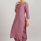 Aavyora Women’s Lavender Embroidered Kurta Set with Dupatta - Swadesiicart