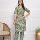 Festive Wear Ethnic Green chanderi Stitched Suit With Dupatta - Anbazaar - Swadesiicart