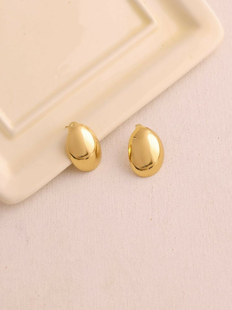 Golden Drop Earrings - Ruby Raang | Swadesiicart
