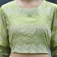 Juniper Green Santoon Slub Festive Foil Print Straight Lehnga Choli Set For Women | Swadesiicart