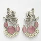 NVR Women's Silver-Plated Artificial Stones and Beads Radha Krishna Drop Earrings | Swadesiicart