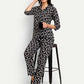 Alvano Beautiful Floral Print Co-ord set for Women's and Girls Rayon (Black) - Swadesiicart