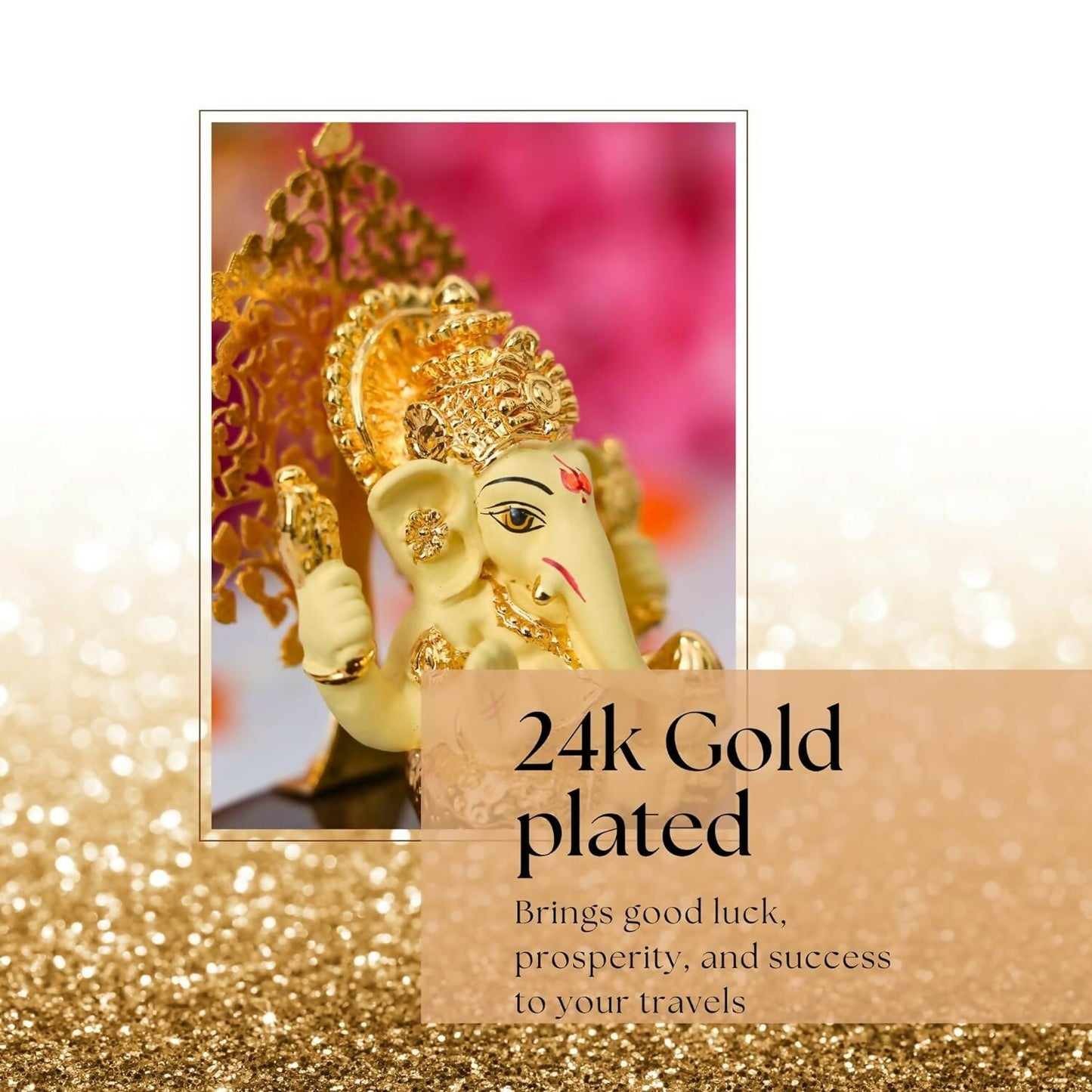 House Of Wemy Gold-Polished Lord Kalpavrikshya Tree Ganesha Idol - Swadesiicart