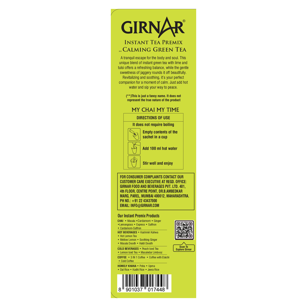 Girnar Instant Premix Calming Green Tea | Swadesiicart