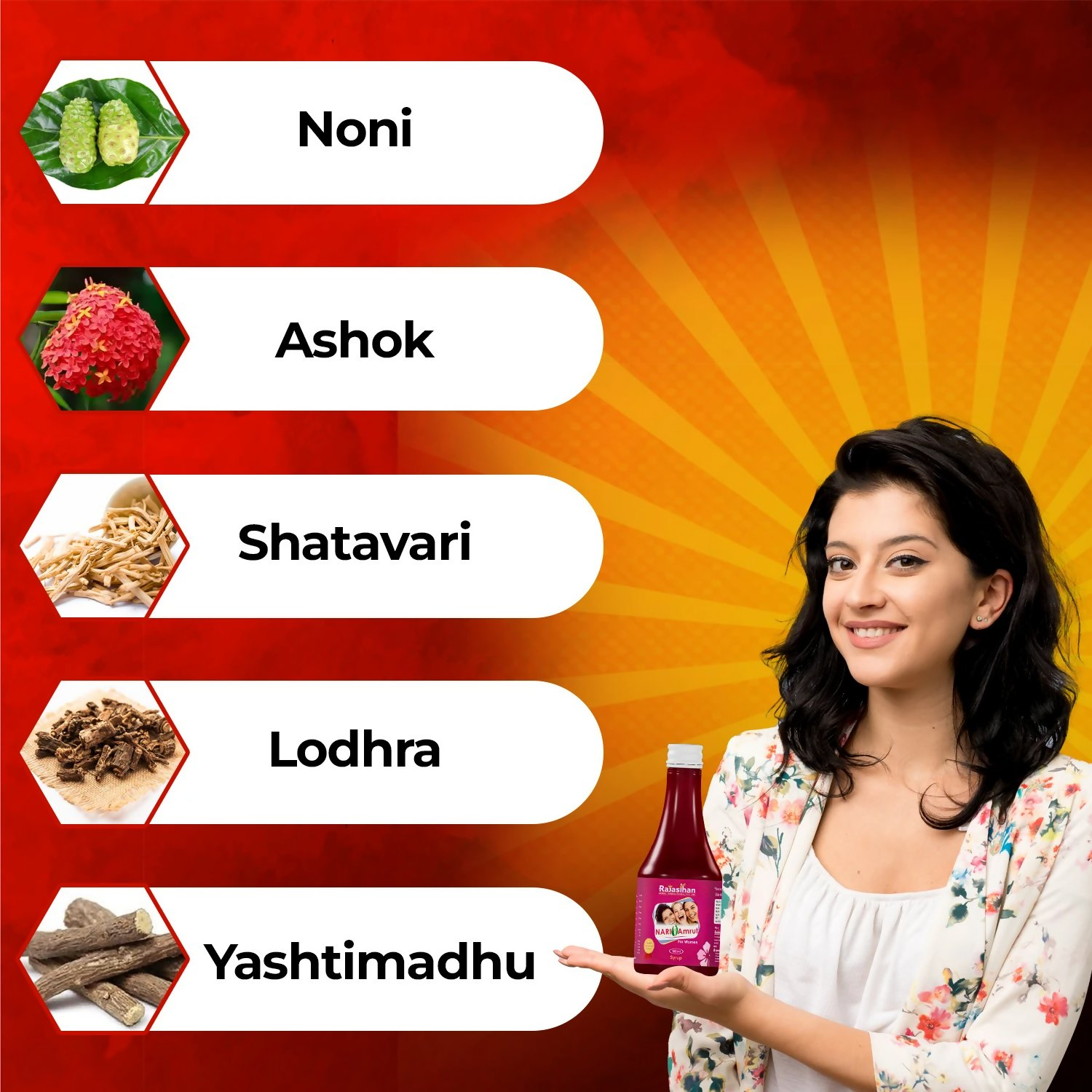 Rajasthan Herbals Nari Amrut Syrup | Swadesiicart