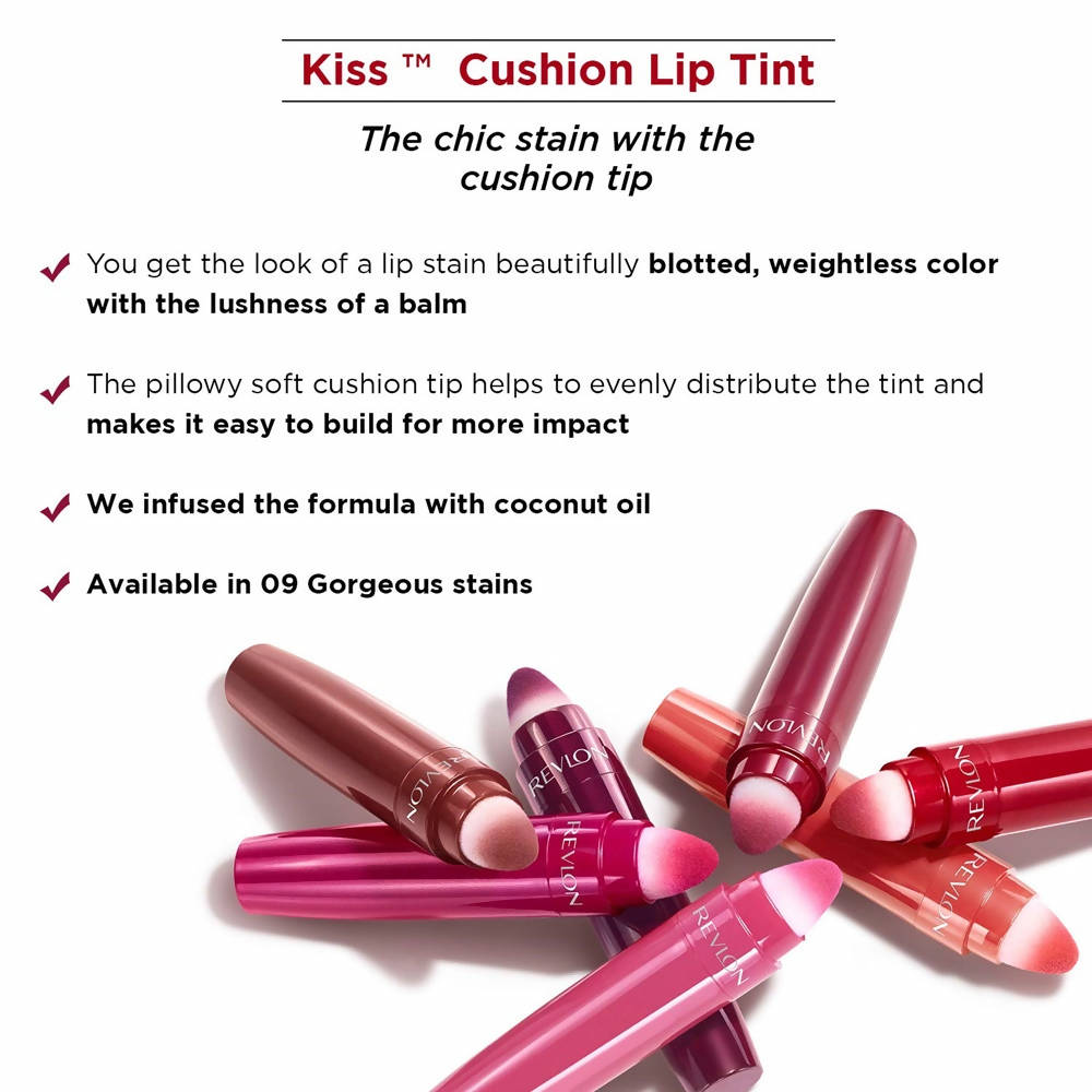 Revlon Kisstty Kiss Cushion Lip Tint - Pretty Kiss - Swadesiicart
