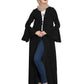 Bashariya Long Cardigan With Bell Sleeves Without Inner Abaya - Black